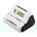 4 Port USB Hub w/Automatic Letter Opener And Alarm Clock